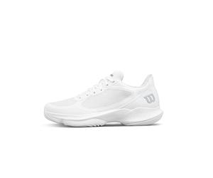 Wilson Hurakn Lite Zapatillas de Pádel para Mujer, con Pro Torque Chassis y Soporte Específico para el Pie Femenino, Estabilidad Ligera y Agarre Óptimo, Blanco/Blanco/Plata, Talla 38 2/3