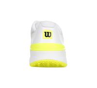 Wilson Zapatillas de Tenis Mujer Intrigue Pro Oz, Estabilidad y Soporte del Arco, Ajuste de Talón y Transpirabilidad, Color: Blanco/Amarillo de Seguridad/Azul Marino Blazer, Talla: 34