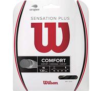 Wilson Juego de cordaje para raquetas de tenis, Sensation Plus, Calibre 16 (1,34 mm), Negro, WR830020116