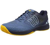 Wilson Kaos Comp 2.0 CC, Zapatilla de Tenis para Tierra Batida, tenistas de Cualquier Nivel Hombre, Azul/Azul/Dorado, 44 2/3 EU