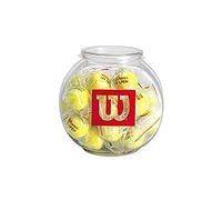 Wilson Llavero, Bowl of Keychains US Open, Pack de 24, Amarillo, Z5452