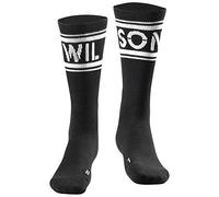 Wilson M Since 1914 Crew Sock 1Pr/PK Calcetines, Hombre, Black/White, M/L