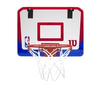 Wilson Mini Aro de Baloncesto NBA DRV, Transparente/Rojo/Azul