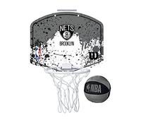 Wilson Mini canasta de baloncesto NBA TEAM MINI HOOP, BROOKLYN NETS, Plástico