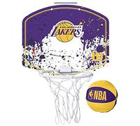 Wilson Mini canasta de baloncesto NBA TEAM MINI HOOP, LOS ANGELES LAKERS, Plástico