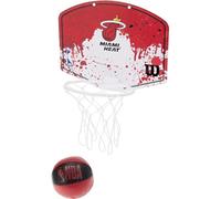 Wilson Mini canasta de baloncesto NBA TEAM MINI HOOP, MIAMI HEAT, Plástico