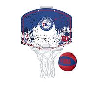 Wilson Mini canasta de baloncesto NBA TEAM MINI HOOP, PHILADELPHIA 76ERS, Plástico
