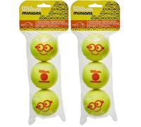 Wilson Minions Stage 2 Pelotas de Tenis, 3 Piezas, Amarillo/Naranja, WR8202601001 (Paquete de 2)