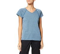Wilson Mujer Camiseta de Manga Corta, Training V-Neck T-Shirt, Poliéster/Algodón, Blau (Majolica Blue Heather), Talla S, WRA775909SM