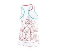 Wilson Mujer Camiseta de Tirantes, CHI Cotton Tank, Algodón, Gris (White Heather), Talla M, WRA792802MD
