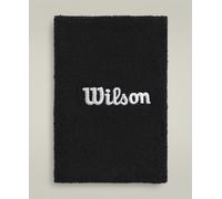 Muñequera de tenis wilson wide terry wristbands negro Talla única
