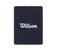 Wilson Muñequera de tenis Wide Terry Classic ancha, control de humedad, Azul marino Talla única