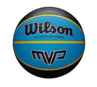 Wilson Wtb9017xb07 Pelota de Baloncesto MVP Caucho Interior y Exterior, Unisex Adulto, Negro/Azul, 7