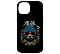 Wilson NC - Oso con Gafas, diseño de Flores Carcasa para iPhone 14