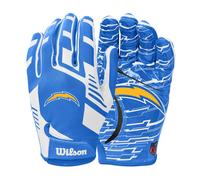 Wilson NFL Stretch Fit Football Gloves - Adult Los Angeles Chargers