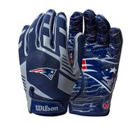 Wilson NFL Stretch Fit Football Gloves - Youth New England Patriots