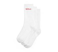 Wilson Paquete de 3 Calcetines con el Logotipo de la tripulación, Bright White, L Unisex Adulto