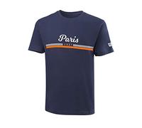Wilson Paris 2021 Tech Tee Men's, Tennis Shirt Hombre, Azul (Blue), M