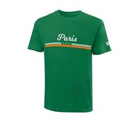 Wilson Paris 2021 Tech Tee Men's, Tennis Shirt Hombre, Verde (Green), M
