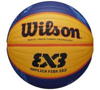 Wilson Pelota de Baloncesto Fiba 3X3 Official Game Ball 2020 WT, Tamaño: 6, Goma, para Uso en Interiores y Exteriores, Amarillo/Azul, WTB1033XB2020