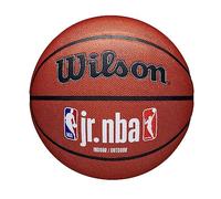 Wilson Pelota de baloncesto, Jr. NBA Family, Exterior e interior, Cubierta PureFeel, Tamaño: 6, Blanco/Marrón