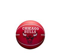 Wilson Pelota de baloncesto, NBA Dribbler, Chicago Bulls, Exterior e interior, Tamaño: Tamaño infantil, Negro/Rojo