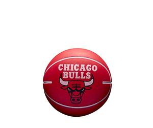 Wilson Pelota de Baloncesto, NBA Dribbler, Chicago Bulls, Exterior e Interior, Tamaño: Tamaño Infantil, Negro/Rojo