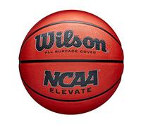 Wilson Pelota de baloncesto NCAA ELEVATE, Para juego de interior y exterior, Orange, 5