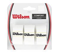 Wilson Pro Overgrip - Juego de 3 grips para raqueta de tenis blanco