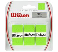 Wilson Pro Overgrip Perforated 3 Pack - White, Green, Pink - Tennis - Badminton - Squash
