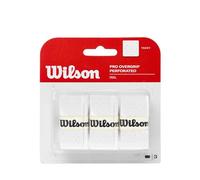 Wilson Pro Overgrip Perforated Empuñadura, 3 Unidades, Unisex, Blanco, NS