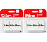 Wilson Pro Overgrip Perforated Empuñadura, 3 Unidades, Unisex, Blanco, NS (Paquete de 2)