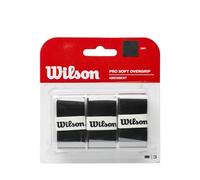 Wilson Sobregrip Pro Soft Empuñadura 3 unidades Negro Unisex Talla Única