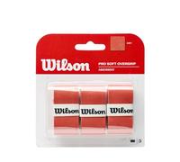 Wilson Pro Soft Overgrip - Mango de Raqueta de Tenis, Color Naranja, Talla única