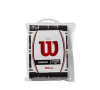 Wilson Pro Tennis Overgrip - Paquete de 12, Color Negro