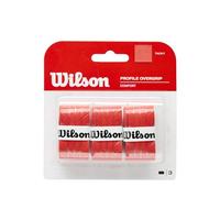 Wilson Profile 3 Pack, Overgrip Para Raqueta Unisex Adulto, Rosso (Red), Pack