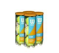 Wilson Sporting Goods Prime All Court Tennis Ball Paquete de 4 (12 Bolas), Unisex, Amarillo
