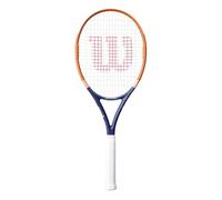 Wilson Raqueta de Tenis Roland-Garros 2026 Equipe HP, Jugadores Competitivos, Grip Cushion-Aire, Manejo Seguro, Color Azul Marino y Naranja, Tamaño de Grip 3