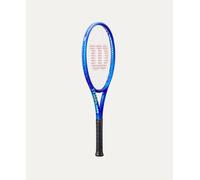 Wilson Ultra 100 V5 - Raqueta de tenis para adultos, tamaño de agarre 3-4 3/8 pulgadas, encordada con sensación 16 natural a tensión de rango medio