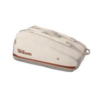 Wilson Roland-Garros 2025 Super Tour - Bolsa para Raquetas de Tenis, Color Crema/Arcilla, Capacidad para hasta 9 Raquetas, Crema/Arcilla, Roland-Garros 2025 Super Tour - Bolsa para Raqueta de Tenis