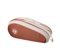 Wilson Roland-Garros 2025 Team 6 Pack, con un Amplio Bolsillo para Accesorios, y Correa Ajustable, Proporciona Protección Completa para Raquetas, Color: Crema/Arcilla