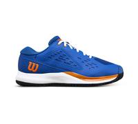 Wilson Tenis unisex Rush Pro Ace Junior para niños, Deja Vu Azul/Naranja Tigre/Blanco, 5 Big Kid