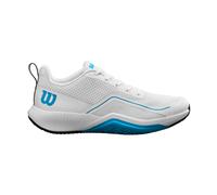 Wilson Rush Pro Lite, Zapatillas de Tenis Hombre, White/Atomic Blue/Navy Blazer, 43 1/3 EU