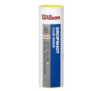 Wilson Shuttlecocks, Dropshot Volantes De Bádminton Tubo 6 Unidades Unisex Amarillo Adulto, Pieces