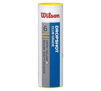Wilson Shuttlecocks, Dropshot Volantes De Bádminton Tubo 6 Unidades Unisex Amarillo Adulto, Pieces