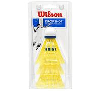 Wilson Shuttlecocks Dropshot Volantes de bádminton Tubo de 3 Unidades, Unisex, Amarillo, Yellow, 3 Pieces