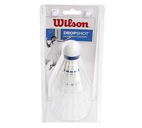 Wilson Shuttlecocks Dropshot Volantes de bádminton Tubo de 3 Unidades, Unisex, Blanco, White, 3 Pieces