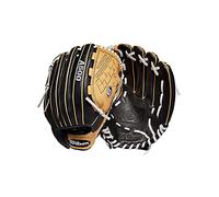 Wilson Sirena A550 de 12.5 Pulgadas Guante de sóftbol, Niña, Negro/Rubio/Blanco, 32 cm