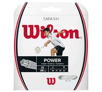 Wilson Smash 66 Cordaje de bádminton, 0,68 mm Grosor, WRR9429WH, Unisex, Blanco, 10 m