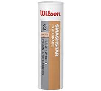 Wilson Smashstar Volantes de bádminton, Velocidad 79, Plástico/Corcho Natural, WRT6050WH79, Smashstar, Blanco, Tubo de 6 Unidades